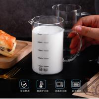 玻璃水杯微波炉可加热带刻度的儿童大人早餐冲泡牛奶粉量杯子家用